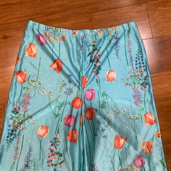 Vintage 70’s Leslie Fay Knits set w/mandarin collar and wide leg pants  volup - Picture 6 of 8